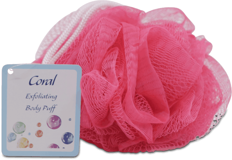 Coral Exfoliating Body Puff