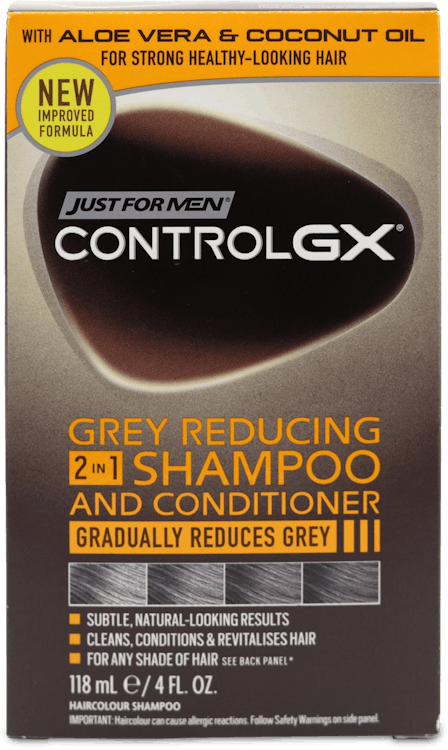 Just For Men Control GX Grey Reducing 2-In-1 Shampoo and Conditioner 118ml