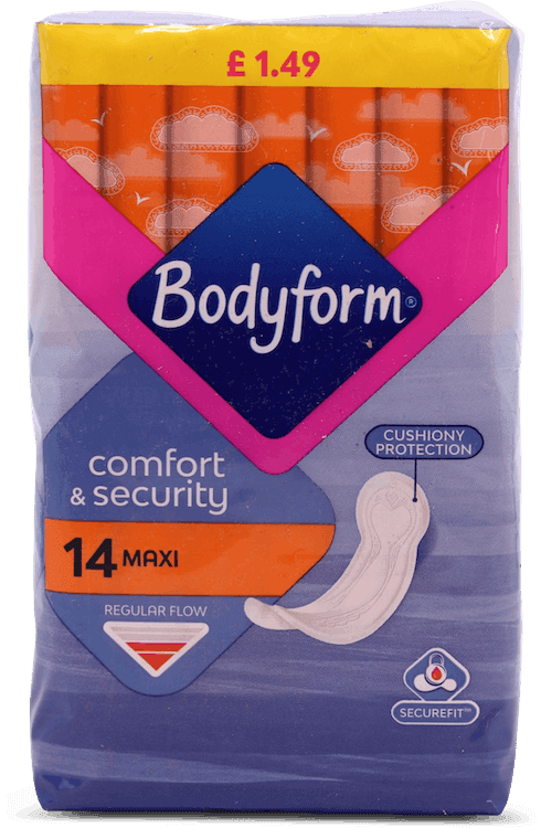 Bodyform Maxi Long No Wings 14 Pads