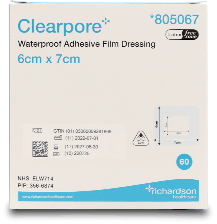 Clearpore Adhesive Dressing 60 Pack