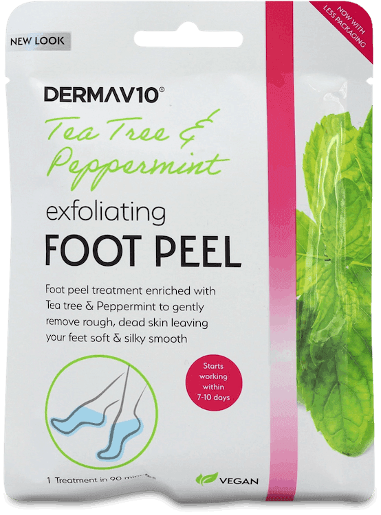 Derma V10 Tea Tree And Peppermint Exfoliating Foot Peel