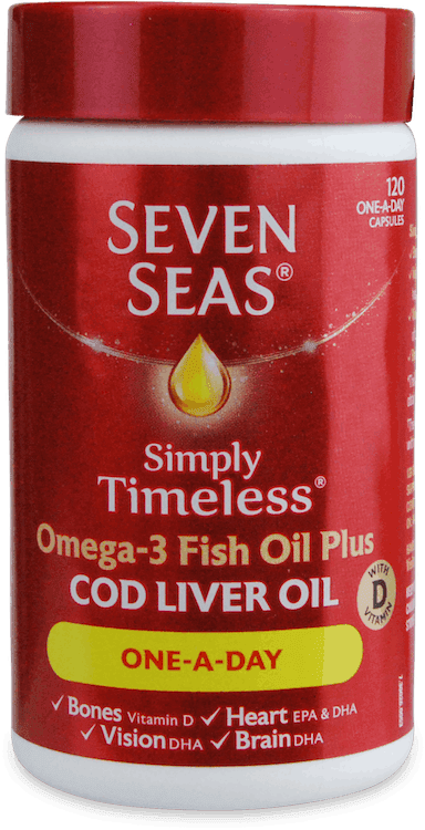 Seven Seas Cod Liver Oil One-A-Day 120 Capsules