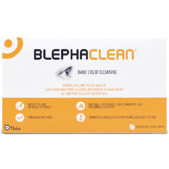 Blephaclean Eyelid Wipes 20 Pack