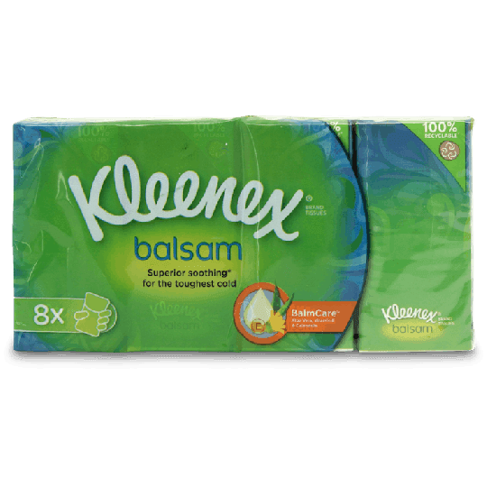 Kleenex Balsam Pocket Tissues 8 Pack