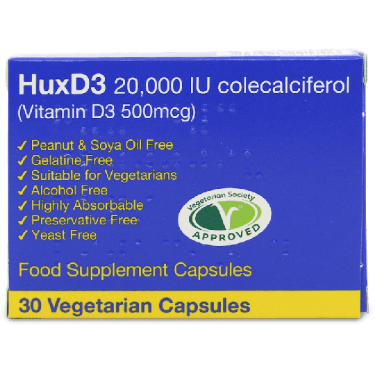 HuxD3 20,000IU 30 Vegetarian Capsules