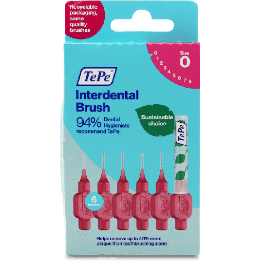 TePe Interdental Brushes 0.4mm 6 Pack