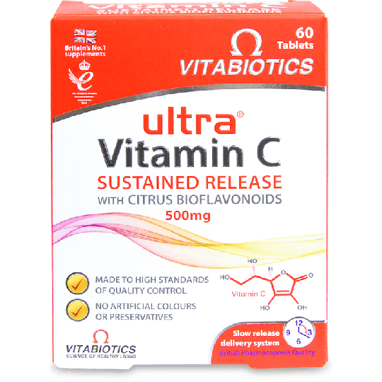 Vitabiotics Ultra Vitamin C Sustained Release 500mg 60 Tablets