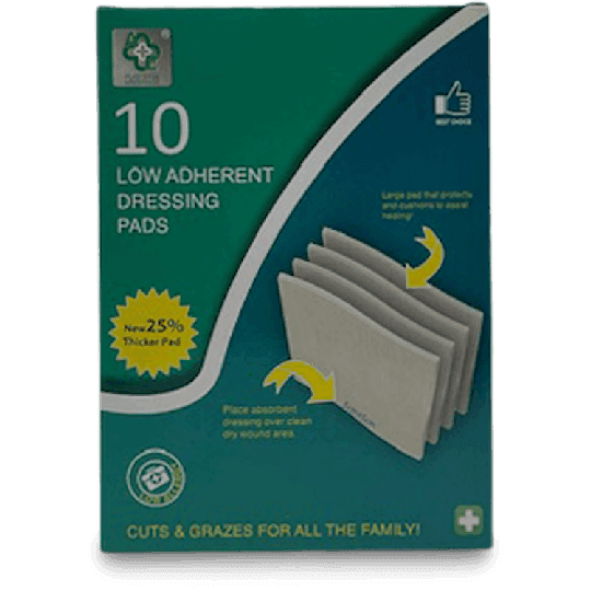 A+E Low Adherent Dressing Pads 5cm x 5cm 10 Pack