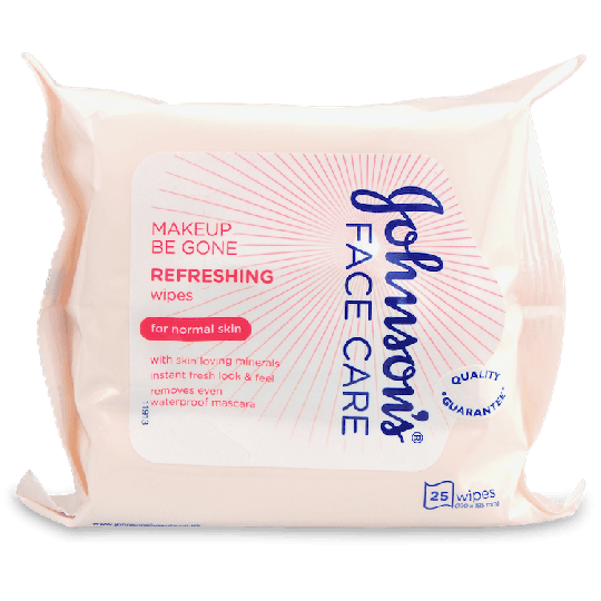 Johnson's Face Care Makeup Be Gone Refreshing 25 Wipes