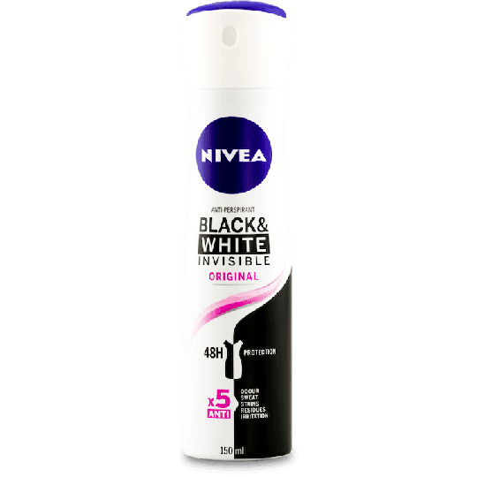 Nivea Black & White Antiperspirant Deodorant Spray 150ml