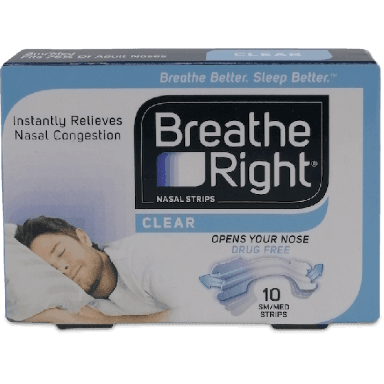 Breathe Right Clear Nasal Strips Small/Medium 10 Pack