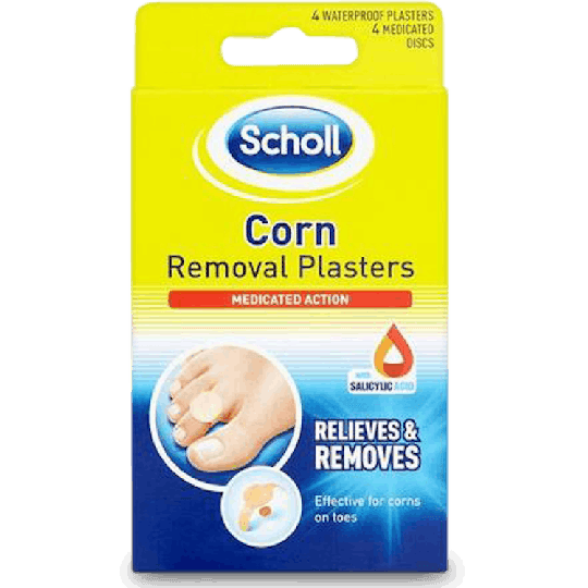 Scholl Corn Removal Plasters 4 Plasters and 4 Discs