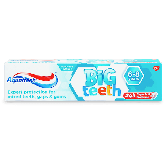 Aquafresh Big Teeth Fluoride Toothpaste 6-8 Years 50ml