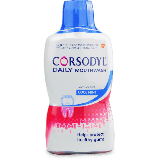 Corsodyl Daily Mouthwash Cool Mint Alcohol Free 500ml