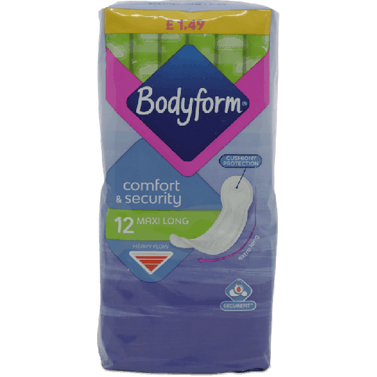 Bodyform Comfort & Security Heavy Flow Maxi Long 12 Pack