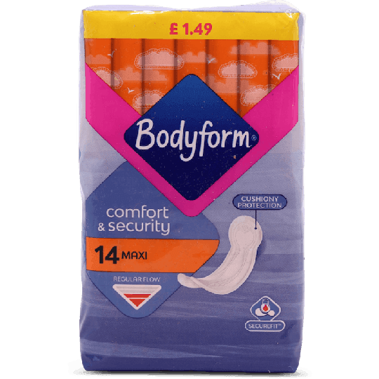 Bodyform Maxi Long No Wings 14 Pads