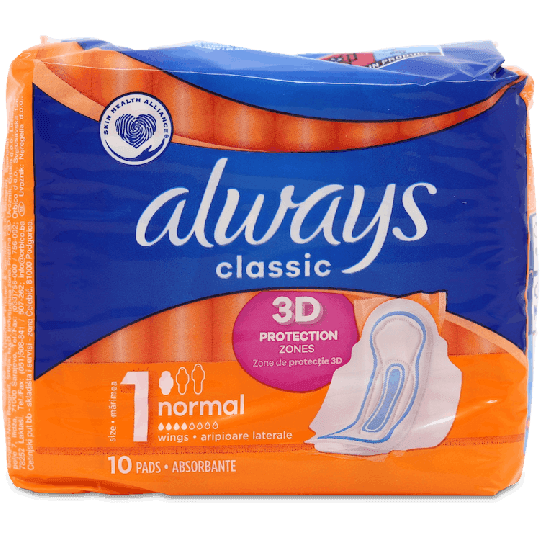 Always Maxi Classic Normal Plus Pads 10 Pack