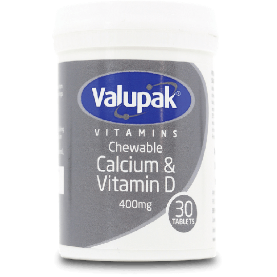 Valupak Calcium & Vitamin D 400mg 30 Tablets