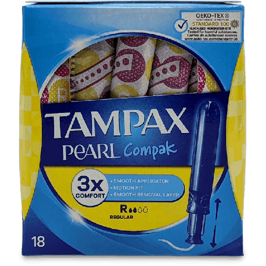 Tampax Pearl Compak Regular with Applicator 18 Pack