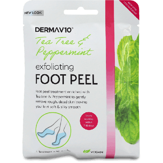 Derma V10 Tea Tree And Peppermint Exfoliating Foot Peel