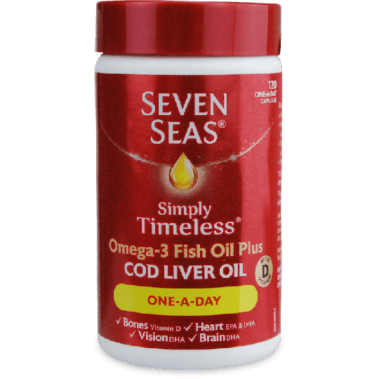 Seven Seas Cod Liver Oil One-A-Day 120 Capsules