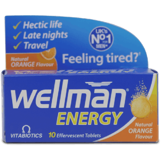 Wellman Energy Vitabiotics Natural Orange 10 Effervescent Tablets